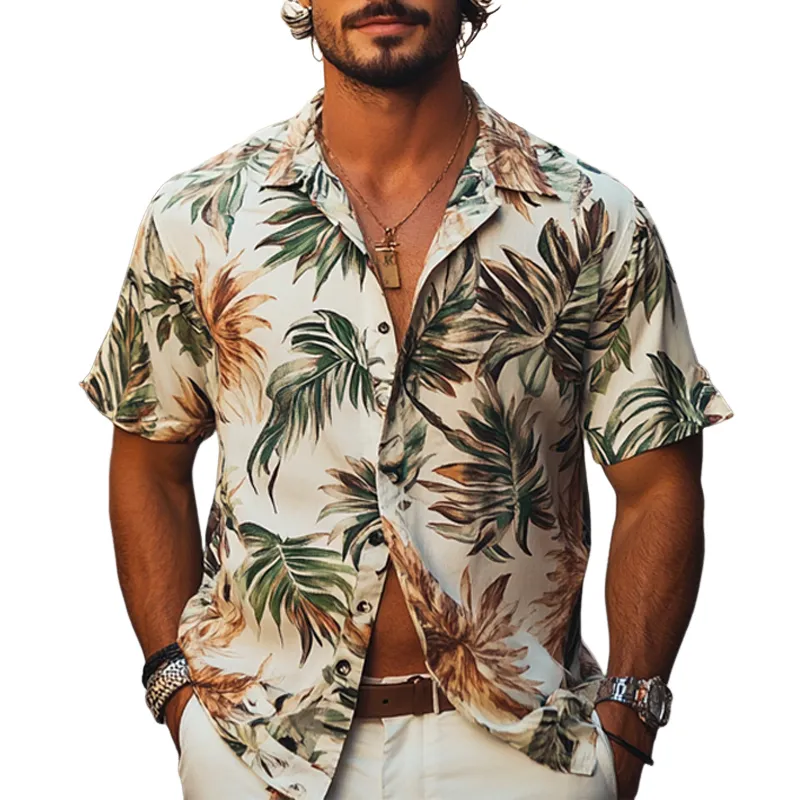 Men's Casual Hawaiian Print Short Sleeve Shirt 35236218U sold by Manly