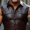 Men's Vintage Casual Lapel Textured Leather Vest 71135164F sold by Manly