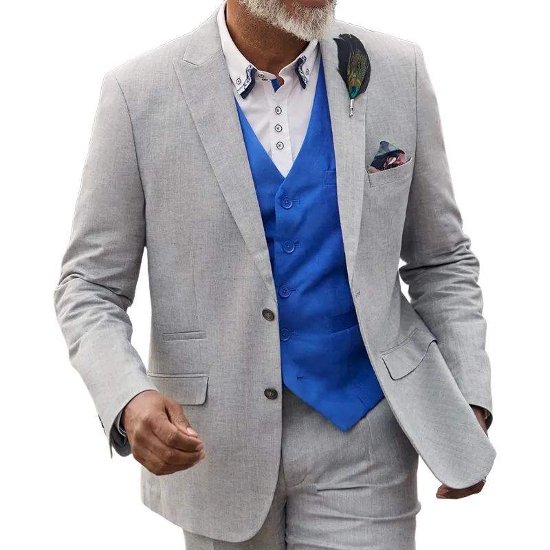 Men's Fashion Peak Lapel Two Buttons Slim Fit Blazer 04795352Z sold by Manly