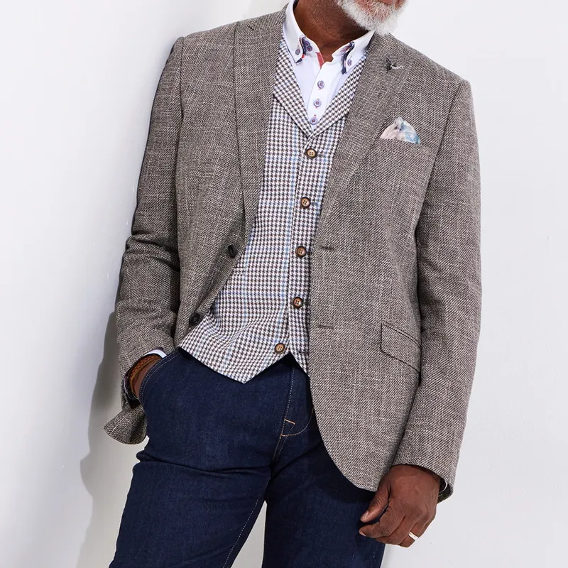 Men's Fashion Peak Lapel Two Buttons Slim Fit Blazer 26837068Z sold by Manly product image thumbnail 4