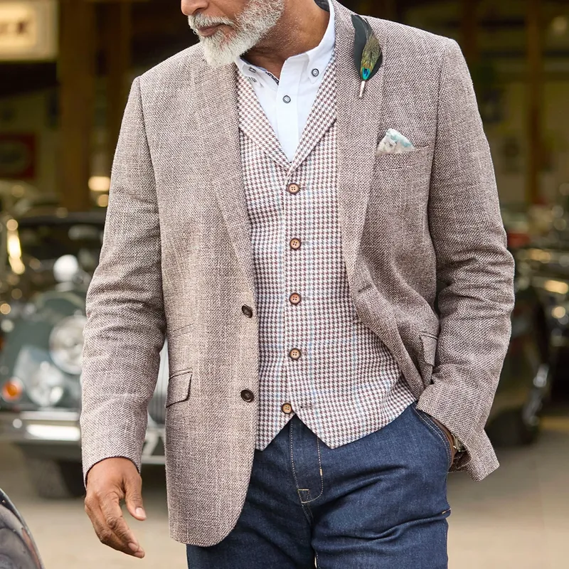 Men's Fashion Peak Lapel Two Buttons Slim Fit Blazer 26837068Z sold by Manly product image thumbnail 2