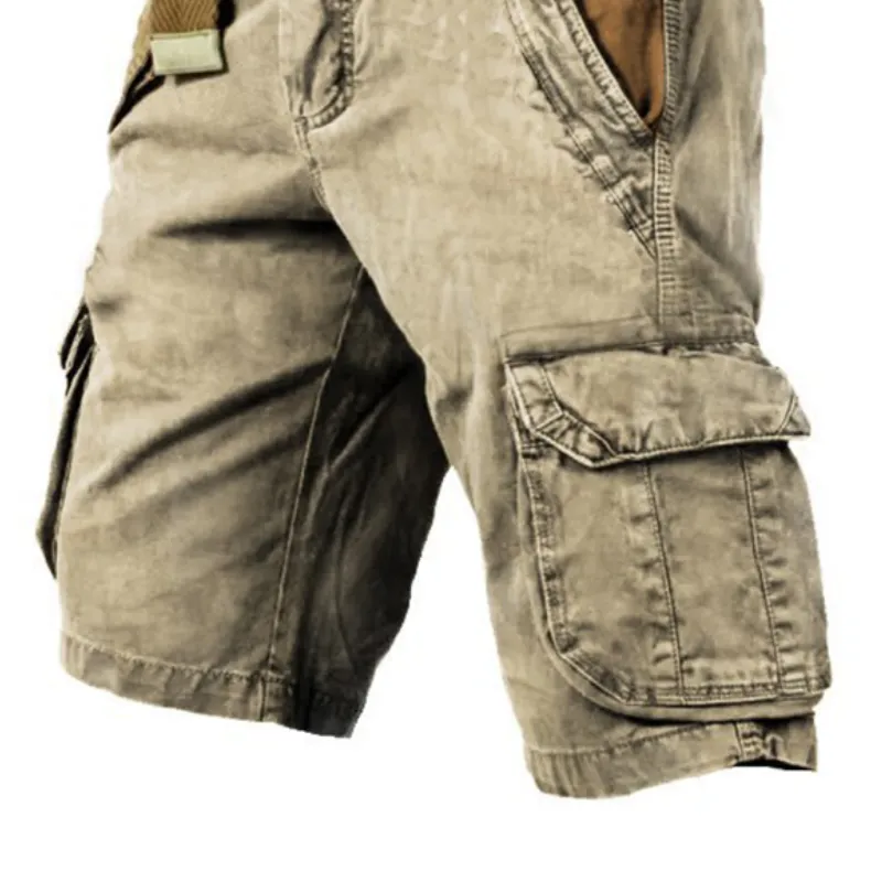 Men's Classic Retro Casual Multi-Pocket Cargo Shorts (With Belt) 98817528K sold by Manly product image thumbnail 3