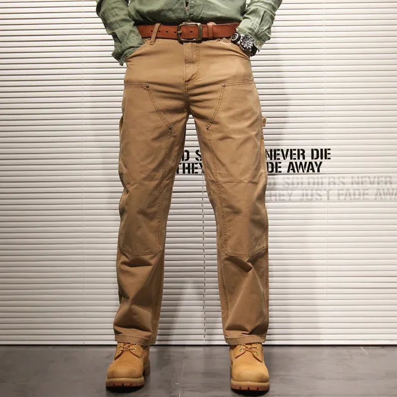 Men's Fashion Solid Straight Multi-pocket Cargo Pants 39130212Z sold by Manly product image thumbnail 2