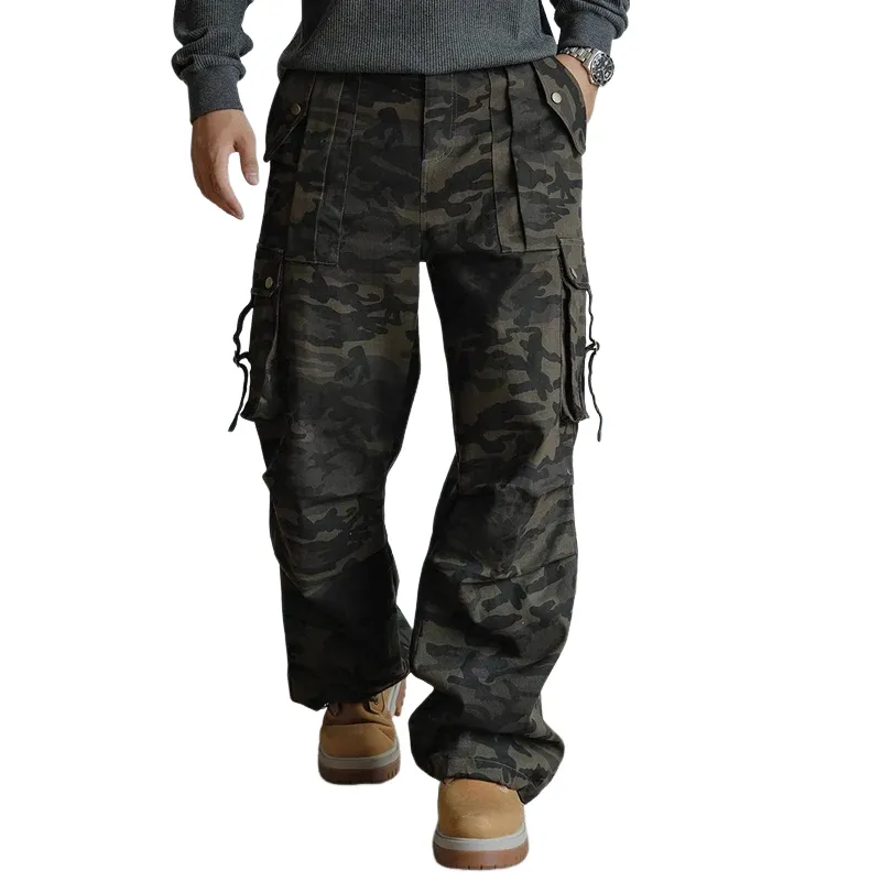 Men's Fashion Camouflage Multi-pocket Cargo Pants 50920079Z sold by Manly