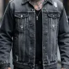 Men's Retro Casual Lapel Ripped Denim Jacket 65467394F sold by Manly