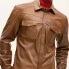 Men's Vintage Slim Fit Leather Long Sleeve Shirt 61715638U sold by Manly