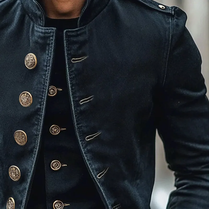 Men's Vintage Washed Single Breasted Denim Jacket 64229672X sold by Manly product image thumbnail 3