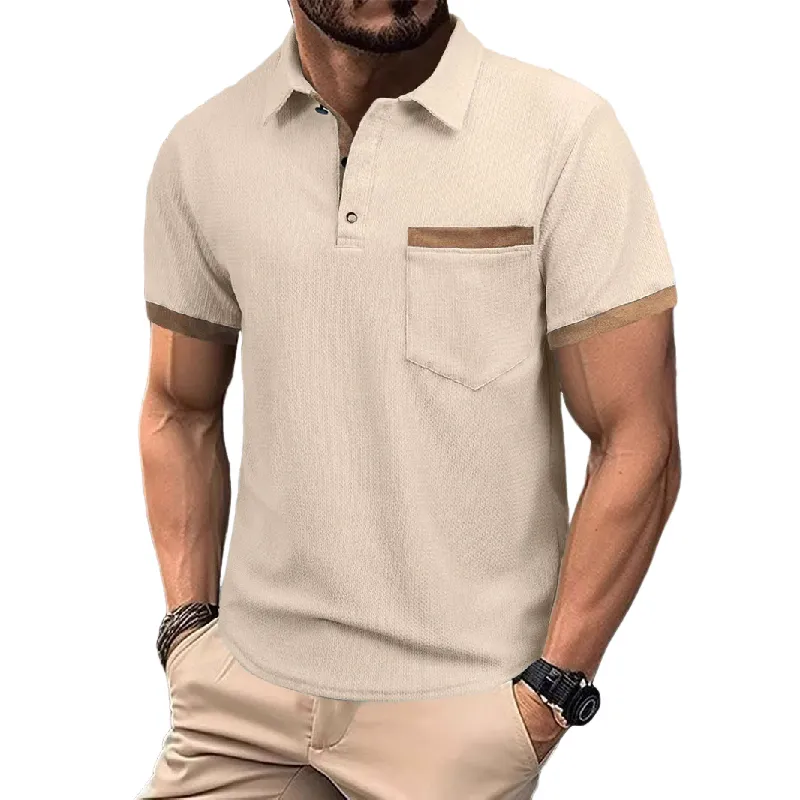 Men's Vintage Suede Short Sleeve POLO Shirt 26048377X sold by Manly