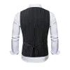 Men's Casual Striped U-Neck Double-Breasted Vest (Shirt Not Included) 16826135X sold by Manly