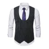 Men's Casual Striped U-Neck Double-Breasted Vest (Shirt Not Included) 16826135X sold by Manly