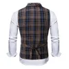 Men's Vintage Checkered Lapel Double-breasted Vest (shirt Not Included) 26293846X sold by Manly
