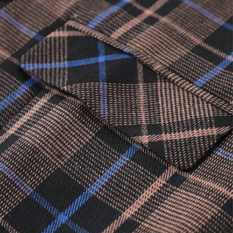 Men's Vintage Checkered Lapel Double-breasted Vest (shirt Not Included) 26293846X sold by Manly product image thumbnail 5