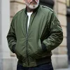 Men's Lightweight Casual Rib Collar Nylon Bomber Jacket 22883419F sold by Manly