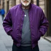 Men's Lightweight Casual Rib Collar Nylon Bomber Jacket 04916110F sold by Manly