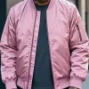 Men's Lightweight Casual Rib Collar Nylon Bomber Jacket 85396420F sold by Manly