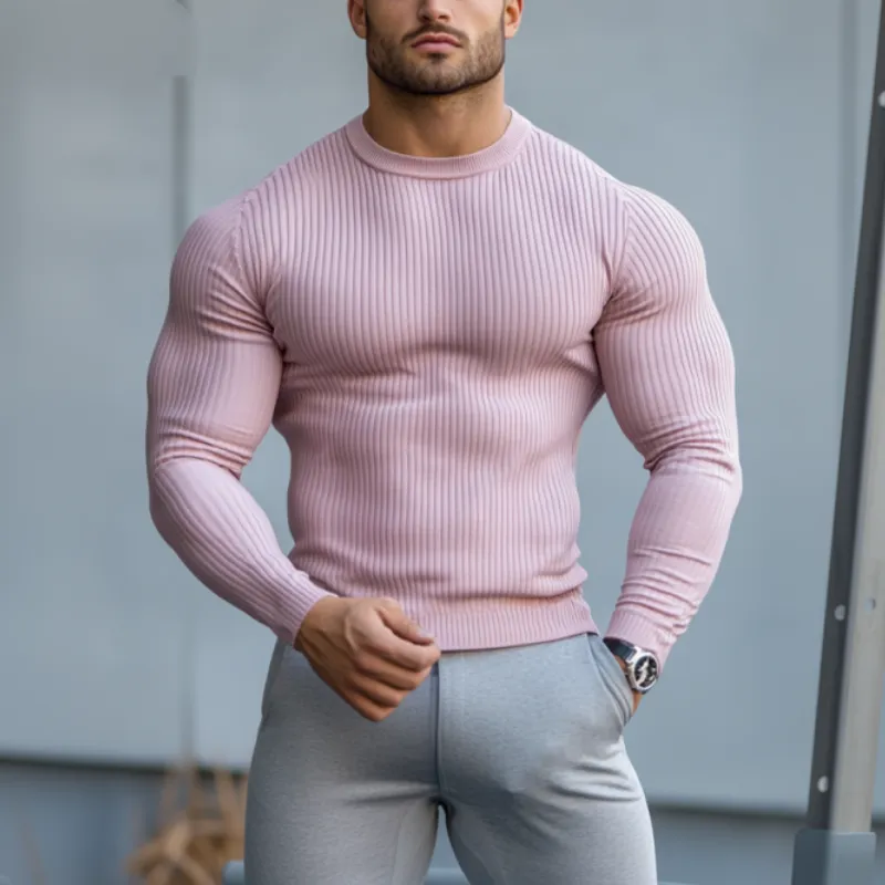 Men's Classic Casual Slim Fit Round Neck Long Sleeve Sweater 03860893K sold by Manly product image thumbnail 2