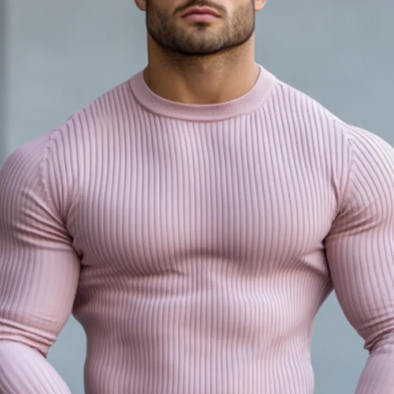 Men's Classic Casual Slim Fit Round Neck Long Sleeve Sweater 03860893K sold by Manly product image thumbnail 4