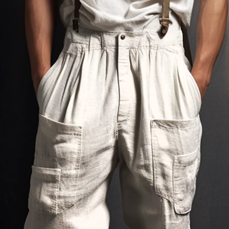 Men's Retro Casual Linen Breathable Loose Long Pants 04974970TO sold by Manly product image thumbnail 3