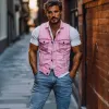 Men's Retro Classic Casual Slim Lapel Multi-Pocket Washed Denim Vest 79058591K sold by Manly