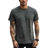 Men's Casual Loose Retro Print Round Neck Short Sleeve T-shirt 80132849U sold by Manly