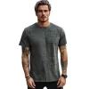 Men's Casual Loose Retro Print Round Neck Short Sleeve T-shirt 80132849U sold by Manly