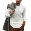 Men's Cotton Blend Round Neck Long Sleeve T-shirt 98431354X sold by Manly