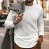 Men's Cotton Blend Round Neck Long Sleeve T-shirt 98431354X sold by Manly