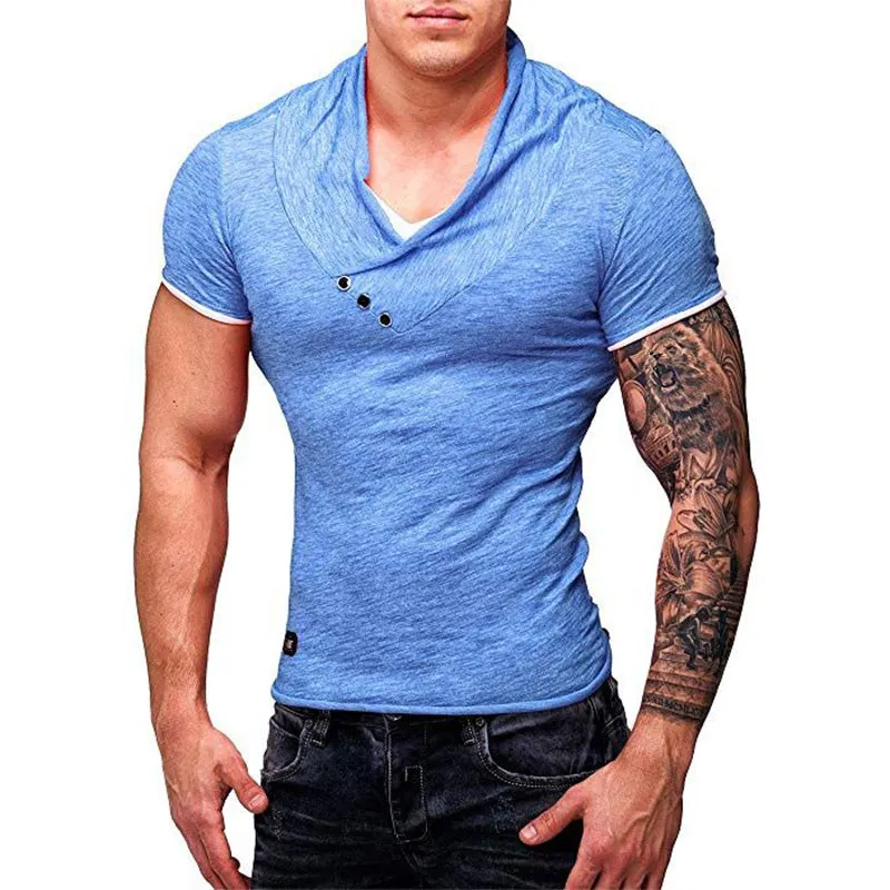 Men's Cotton Blend V-Neck Short Sleeve T-Shirt 22633931X sold by Manly