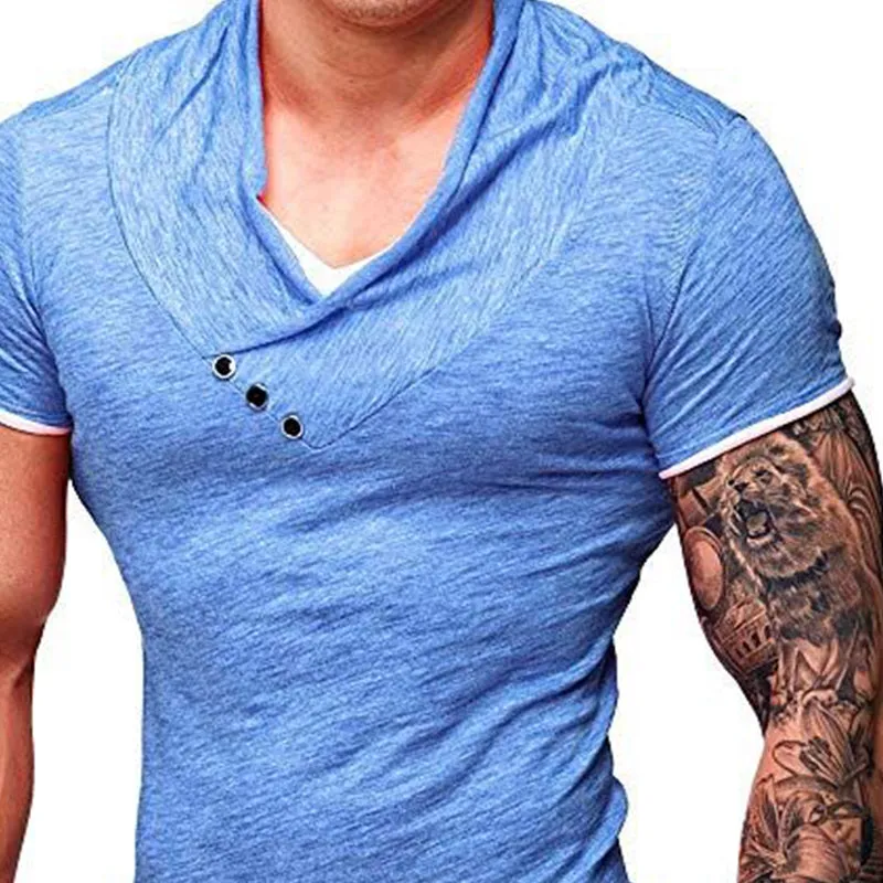 Men's Cotton Blend V-Neck Short Sleeve T-Shirt 22633931X sold by Manly product image thumbnail 2