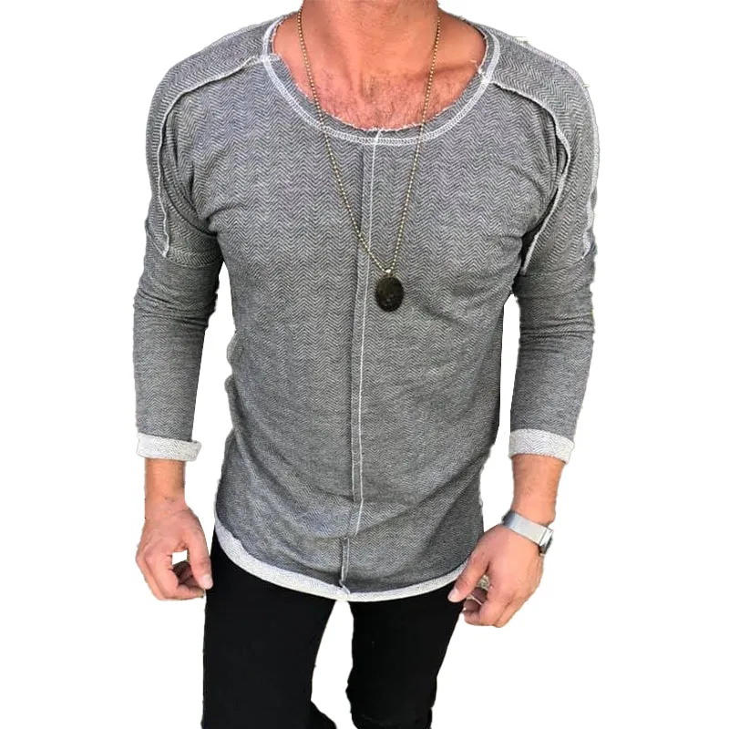 Men's Casual Round Neck Long Sleeve T-shirt 70442057X sold by Manly