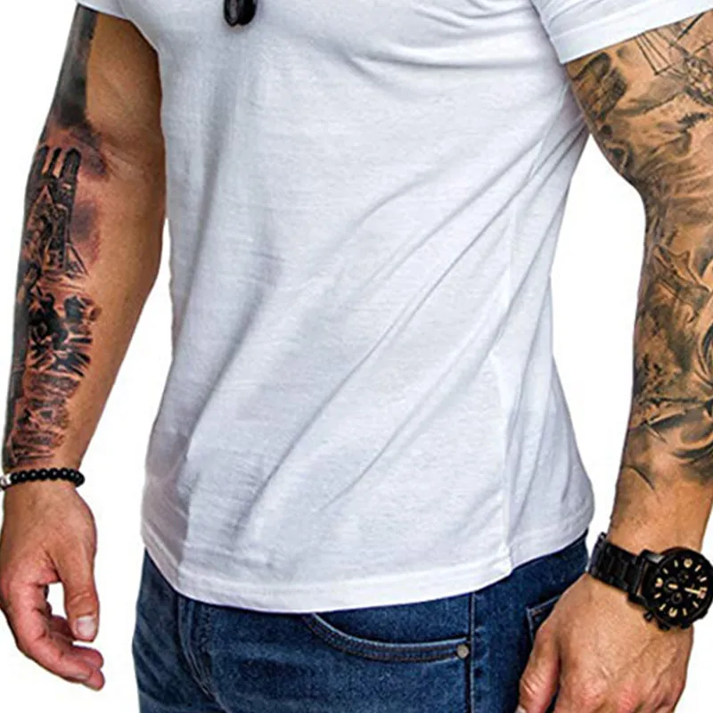 Men's Solid Color V-neck Pullover T-shirt 75304833X sold by Manly product image thumbnail 3