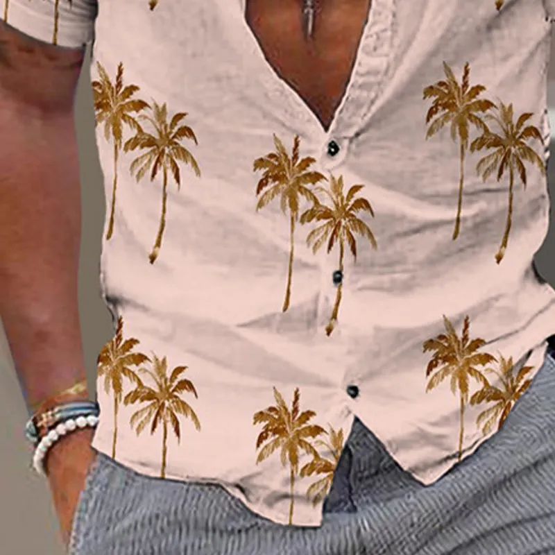 Men's Beach Hawaiian Print Short Sleeve Lapel Shirt 20467566X sold by Manly product image thumbnail 5