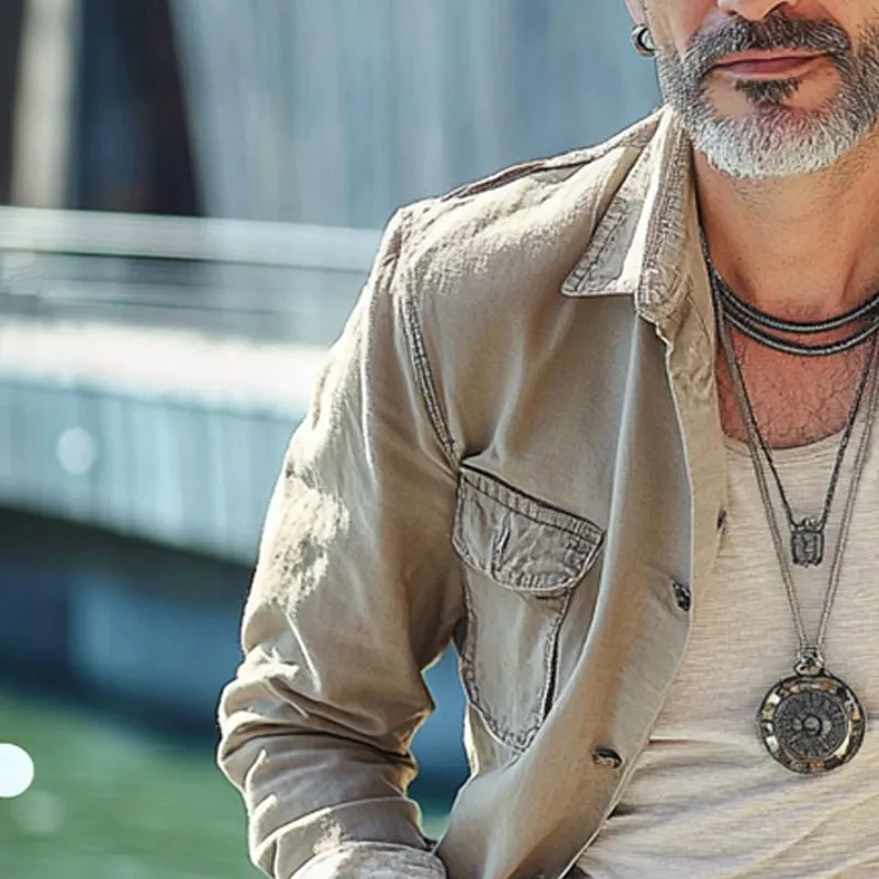 Men's Casual Single Breasted Solid Color Jacket 52353278X sold by Manly product image thumbnail 3