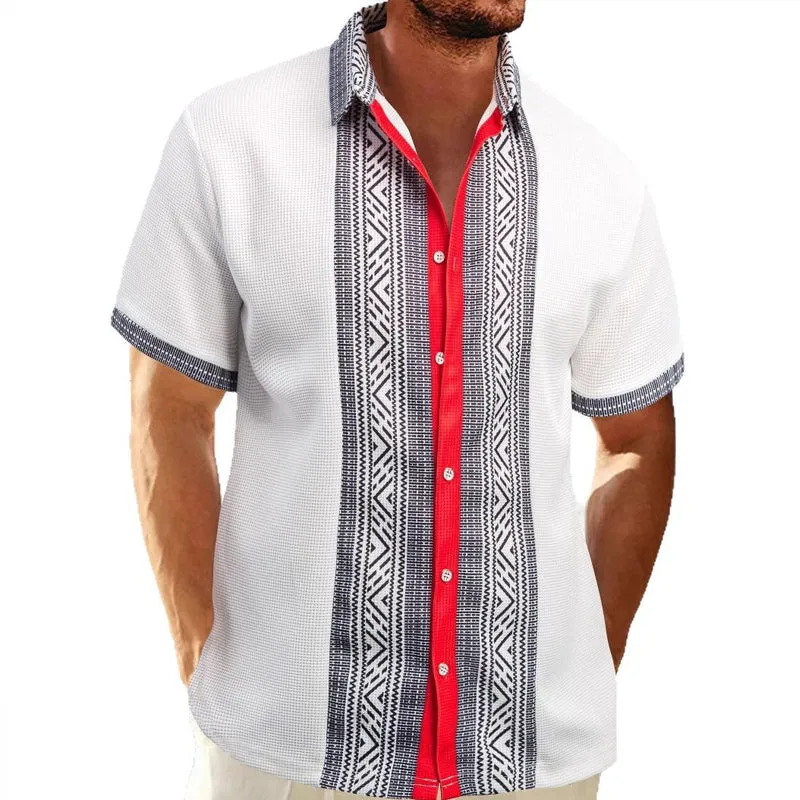 Men's Resort Print Short Sleeve Shirt 14734820X sold by Manly