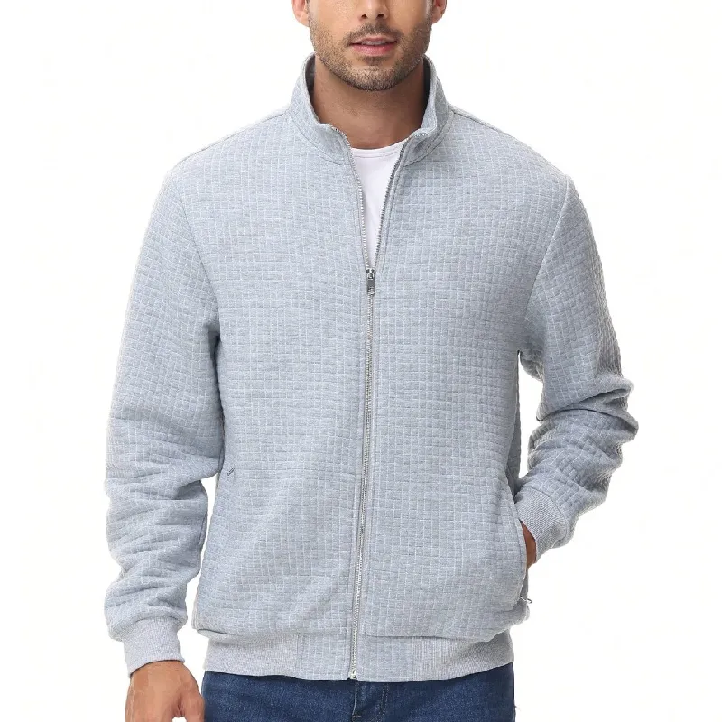 Men's Lightweight Casual Waffle Collar Jacket 71793707F sold by Manly