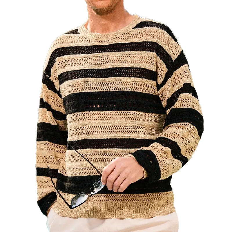 Men's Retro Casual Crew Neck Knit Sweater 79634097F sold by Manly