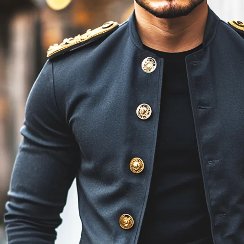 Men's Vintage Casual Shirt Button Stand Collar Jacket 56726574TO sold by Manly product image thumbnail 3