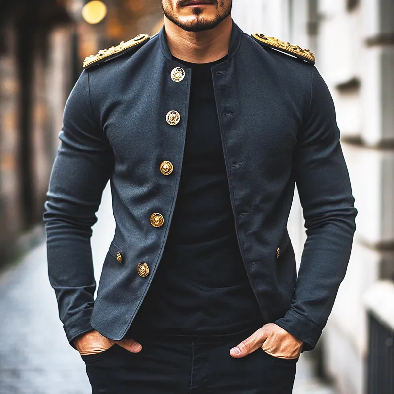 Men's Vintage Casual Shirt Button Stand Collar Jacket 56726574TO sold by Manly product image thumbnail 2