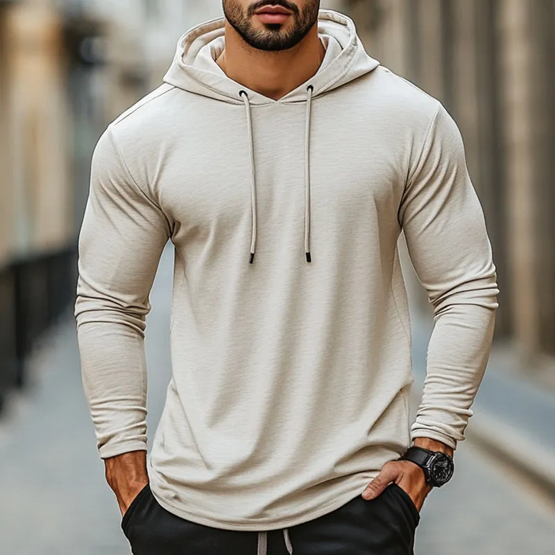 Men's Retro Casual Hooded Long Sleeve T-Shirt 44059706TO sold by Manly product image thumbnail 2