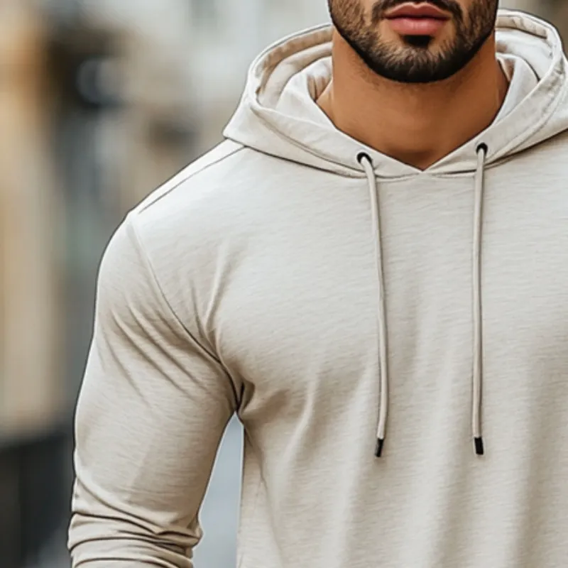 Men's Retro Casual Hooded Long Sleeve T-Shirt 44059706TO sold by Manly product image thumbnail 3