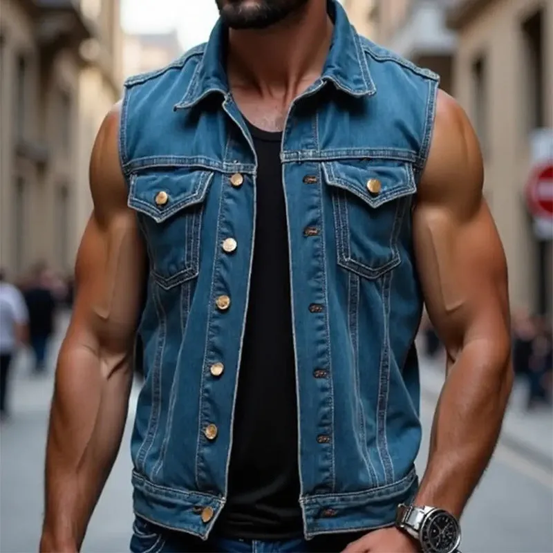 Men's Vintage Washed Single Breasted Vest 03967965X sold by Manly product image thumbnail 3