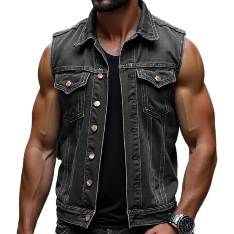 Men's Vintage Washed Single Breasted Vest 03967965X sold by Manly product image thumbnail 4