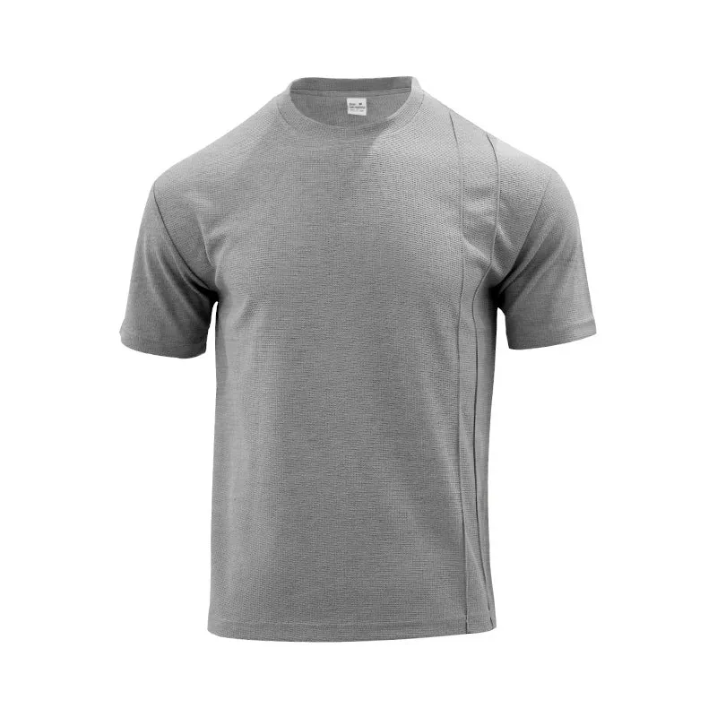 Men's Solid Color Shorts, Short-sleeved Sports Two-piece Set 32600465X sold by Manly product image thumbnail 5