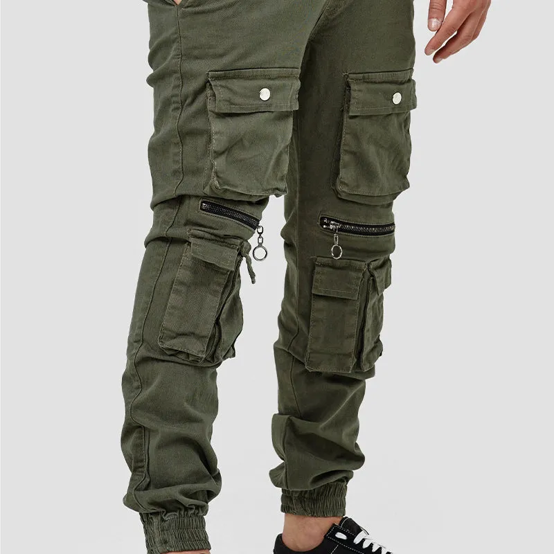 Men's Solid Color Multi-pocket Sweatpants 13947022X sold by Manly product image thumbnail 3