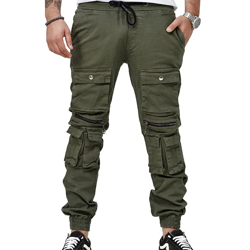 Men's Solid Color Multi-pocket Sweatpants 13947022X sold by Manly