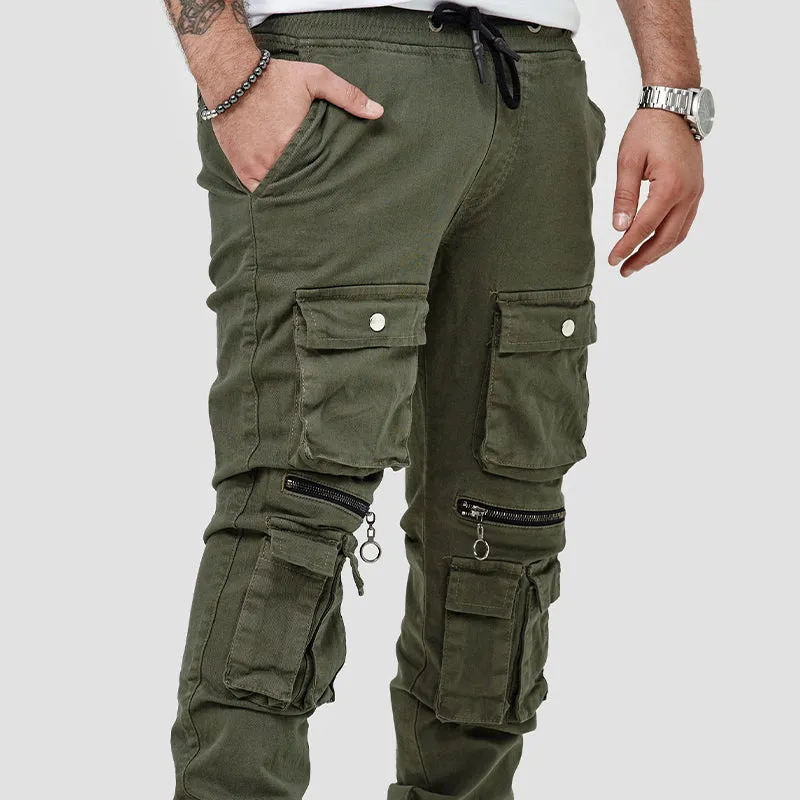 Men's Solid Color Multi-pocket Sweatpants 13947022X sold by Manly product image thumbnail 2