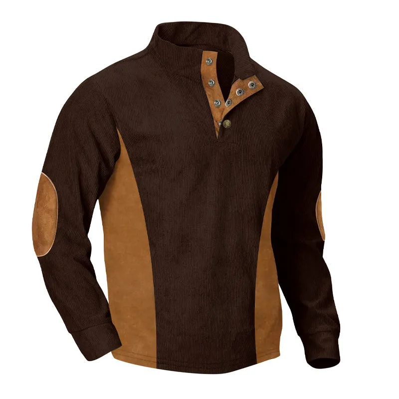 Men's Suede Stand Collar Pullover Sweatshirt 50651292X sold by Manly product image thumbnail 3