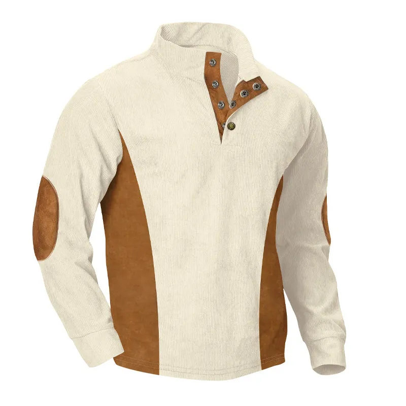 Men's Suede Stand Collar Pullover Sweatshirt 50651292X sold by Manly product image thumbnail 2