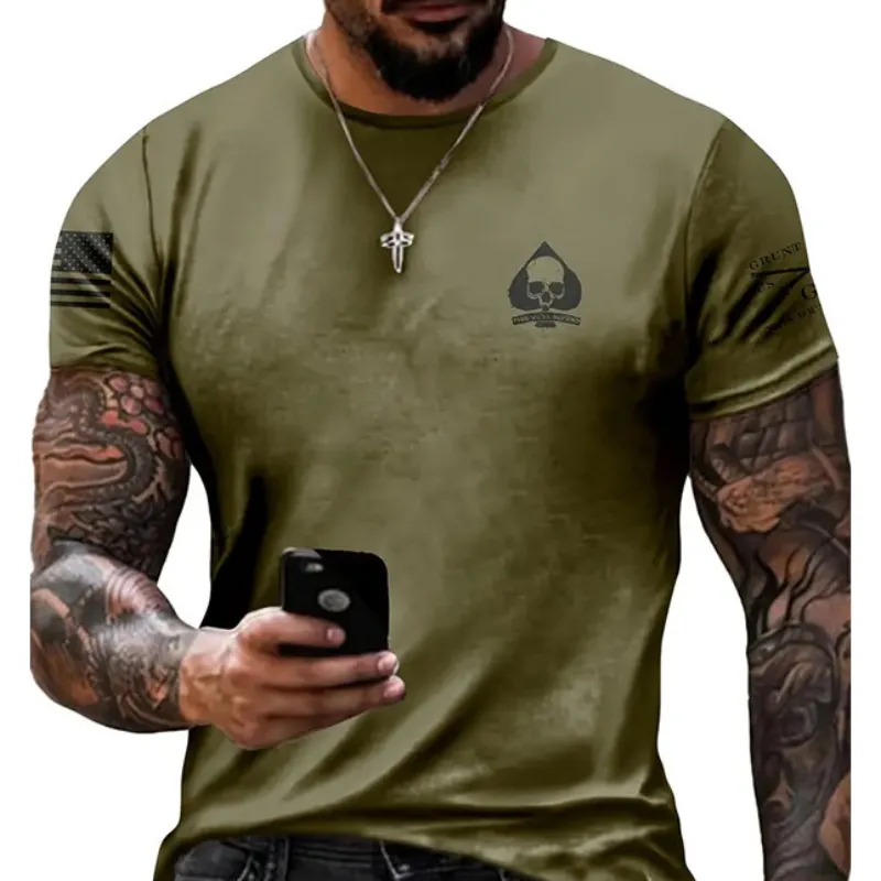 Men's Classic Casual Slim Round Neck Cotton Short Sleeve T-Shirt 12902709K sold by Manly product image thumbnail 2