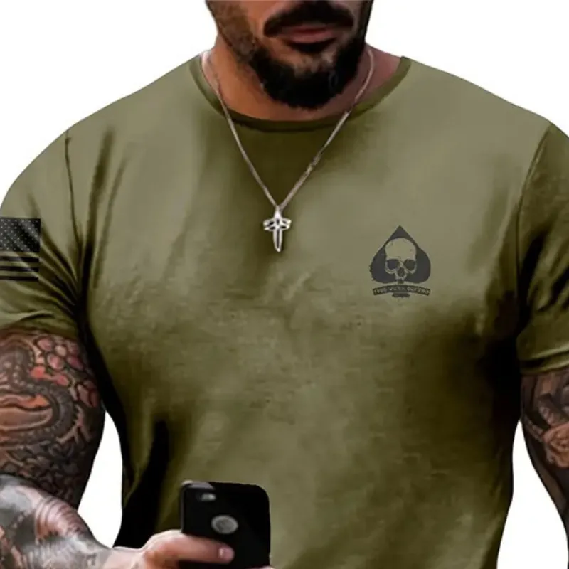 Men's Classic Casual Slim Round Neck Cotton Short Sleeve T-Shirt 12902709K sold by Manly product image thumbnail 3